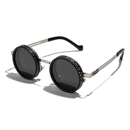 Retro Metal round Punk Nd9-Level Adjustable Dimming Sunglasses Women Polarized UV400 Fashion Men Outdoor Sun Glasses